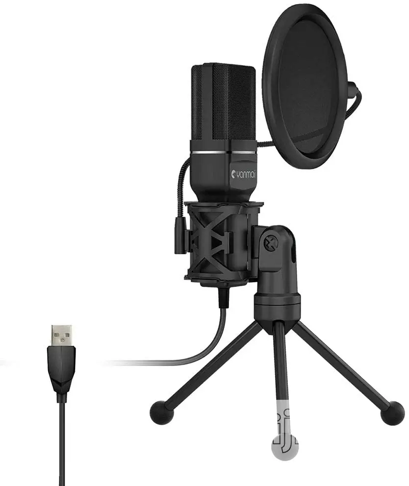 SF-777 Condenser Microphone With Pop Filter Tripod Stand