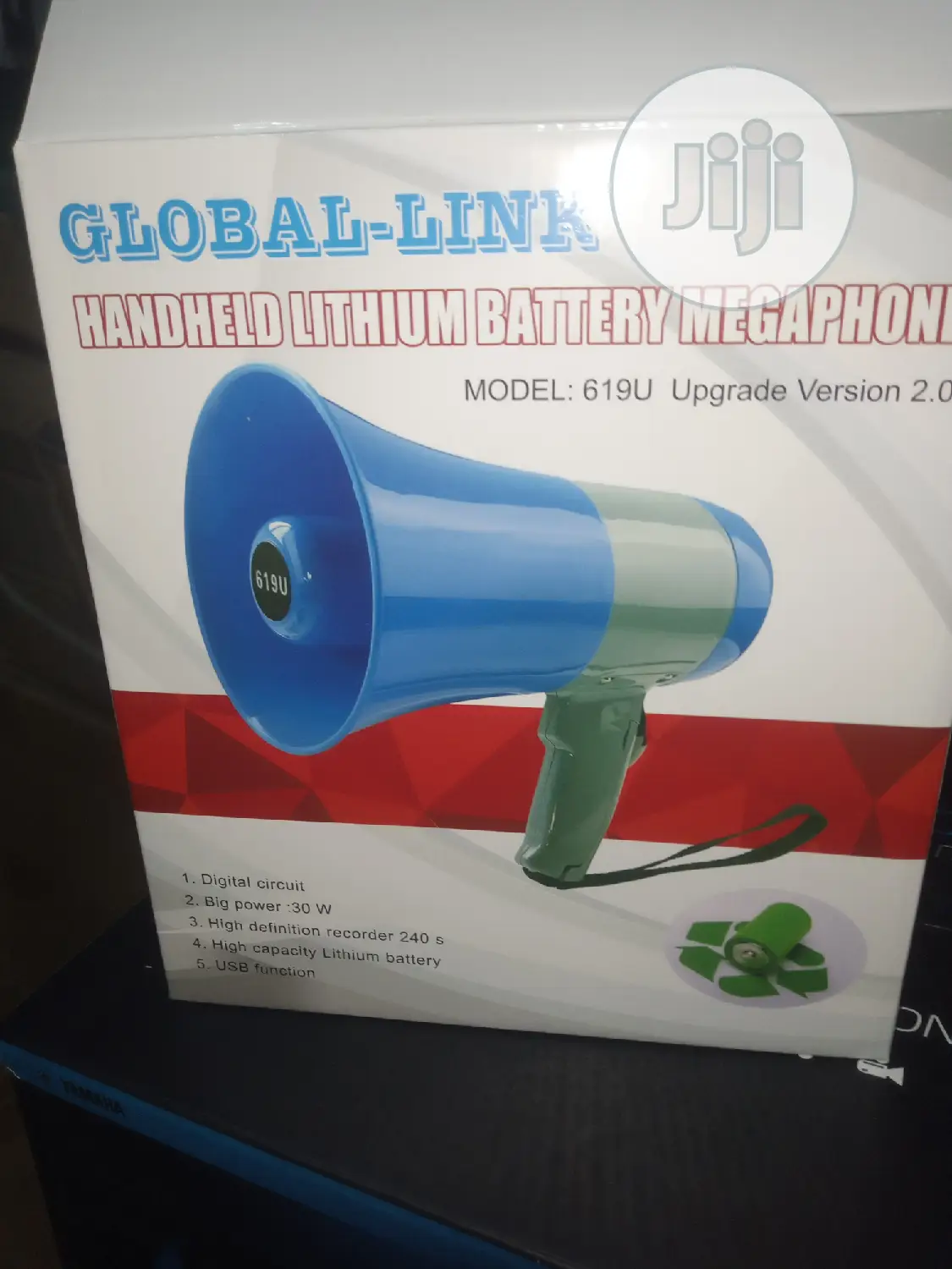 Portable Hand Megaphone With Rechargeable Battery