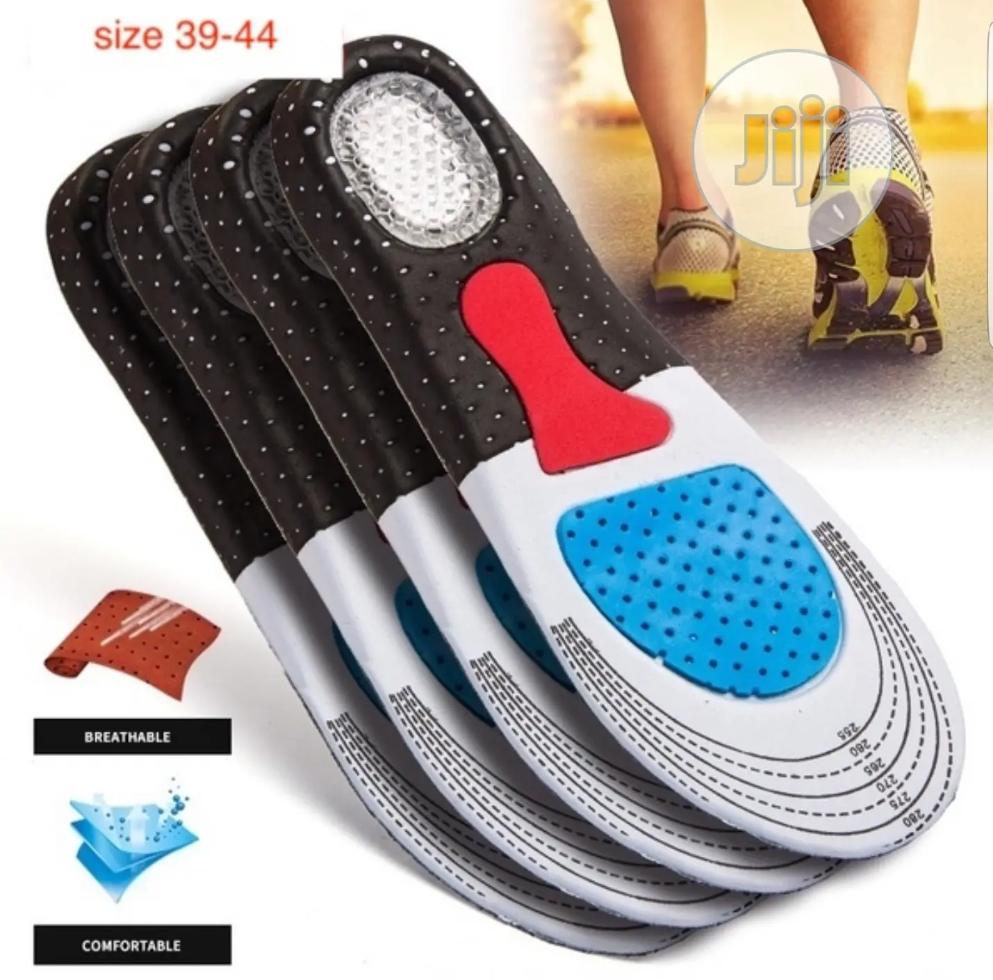 Orthopedic Silicon Gel Insoles for Sports, Flat Feet