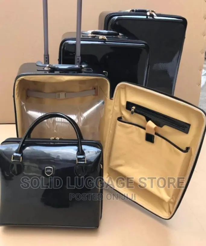 Mirror Face Leather Luggage Box