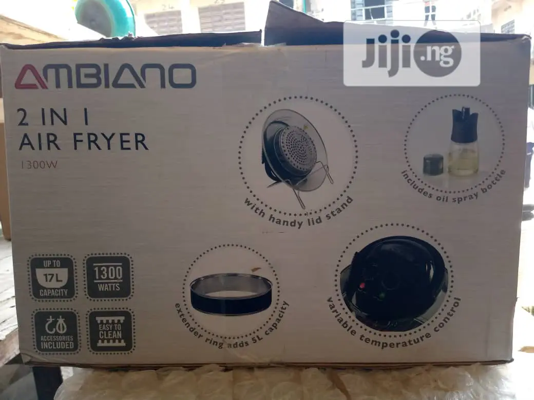 Ambiano 2 in 1 Air Fryer 17litres With Extension Ring.