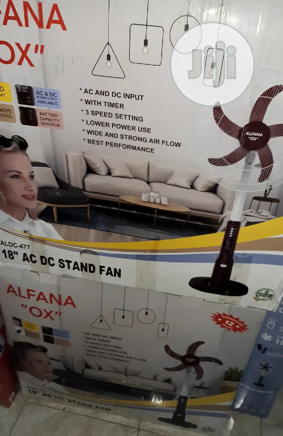 18" Alfana OX Rechargeable Fan