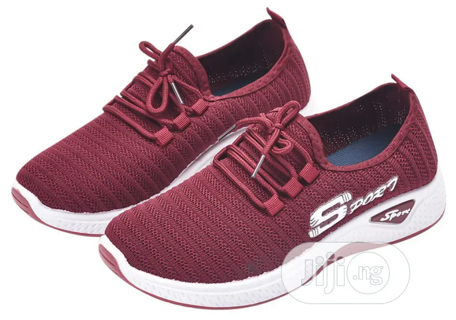 Female Sneakers Shoes - Wine