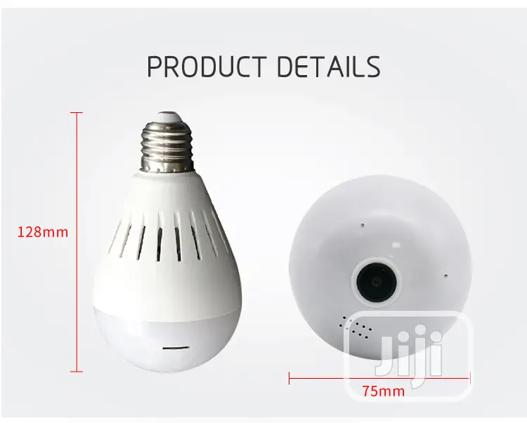 WIFI Bulb Camera(360 Degree) 1yr Warranty