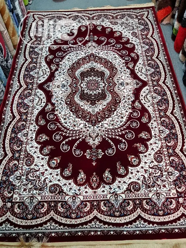 Coffee Brown Background Arabian Center Rugs 5/7