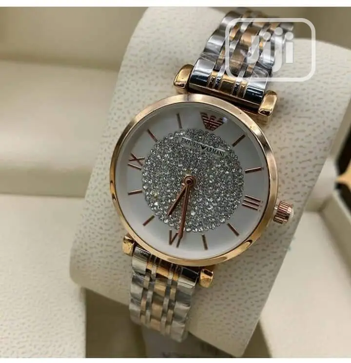 Emporio Armani Ladies Two Tone Color Wristwatch