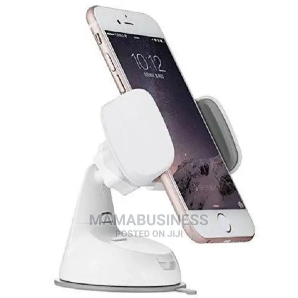 Car Mount Holder Phone Stand Silicone Sucker - White
