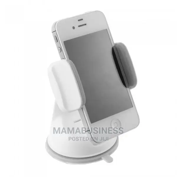 Car Mount Holder Phone Stand Silicone Sucker - White