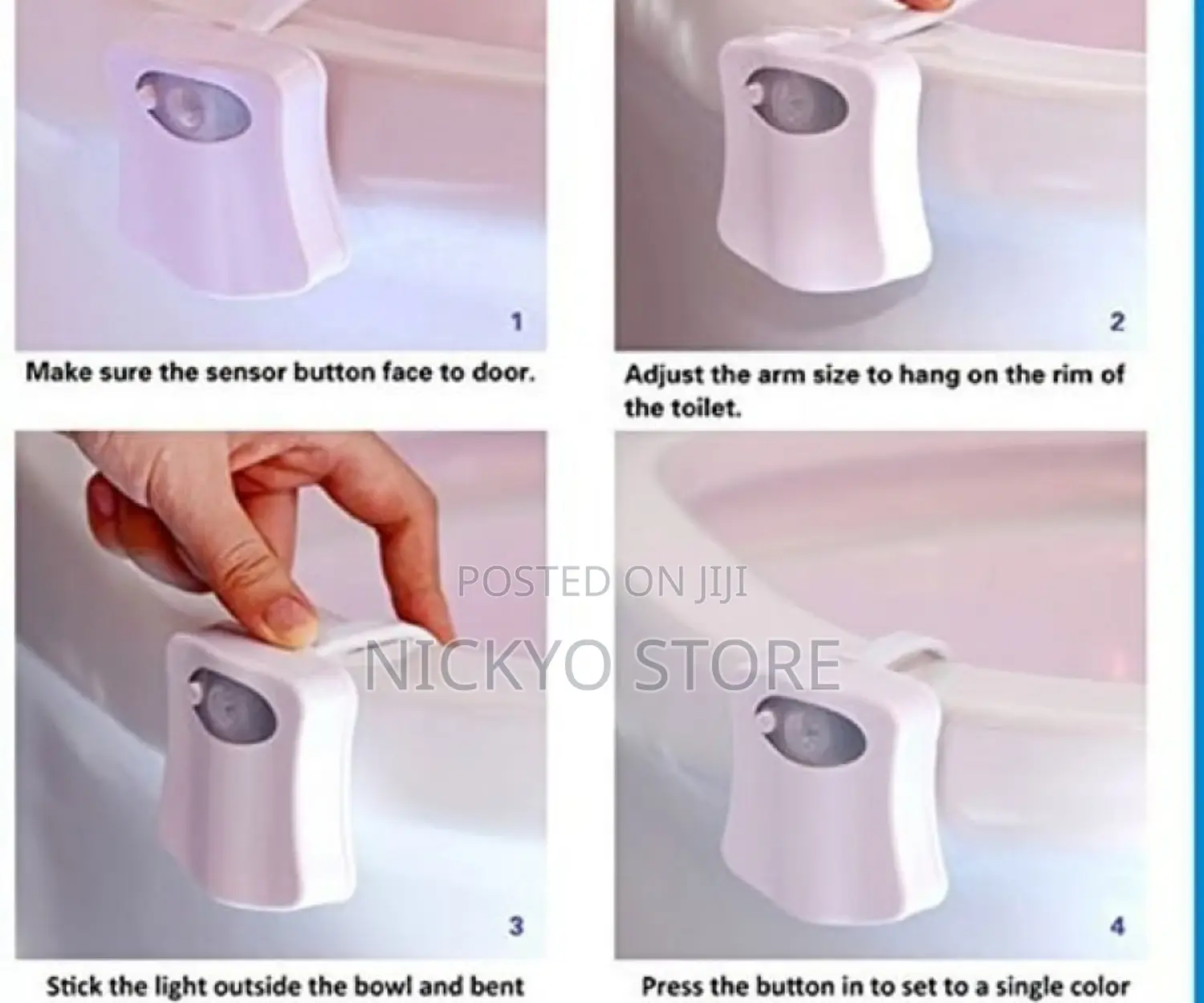 8 Colored Sensor Activated Toilet Led Ligth Bowl