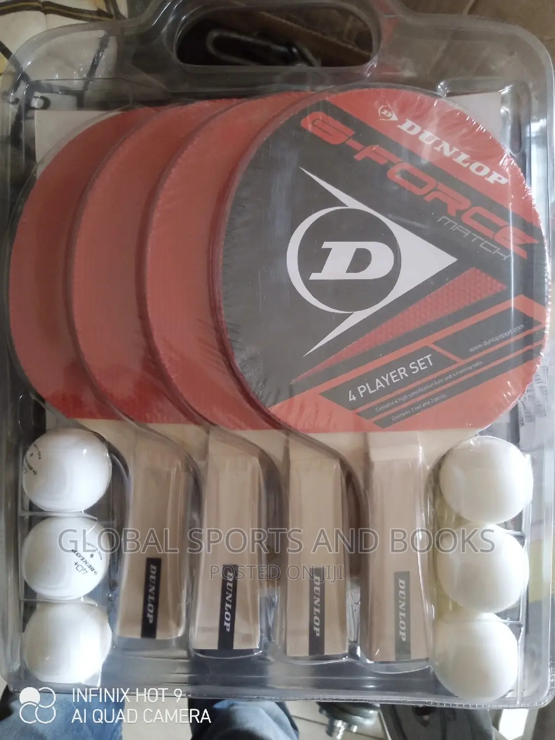 Dunlop Table Tennis Racket 2 Pairs Package