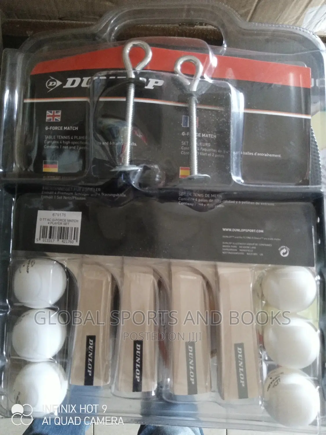Dunlop Table Tennis Racket 2 Pairs Package