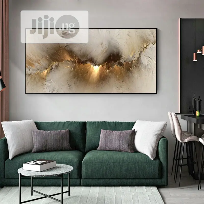 Artwork Yellow Cloud Abstract Oil Painting