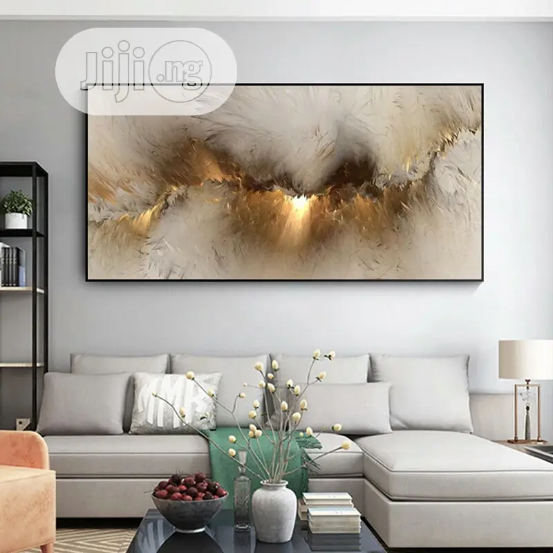 Artwork Yellow Cloud Abstract Oil Painting