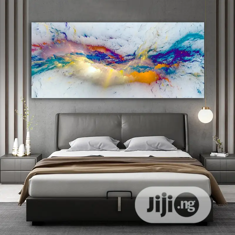 Artwork Colorful Clouds Abstract Oil Painting