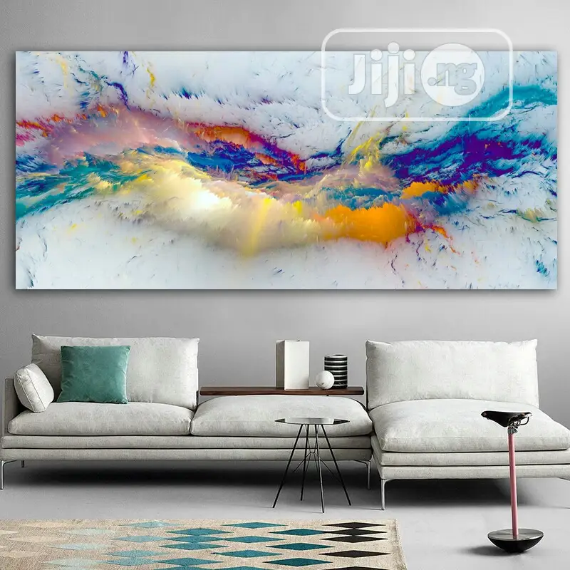 Artwork Colorful Clouds Abstract Oil Painting
