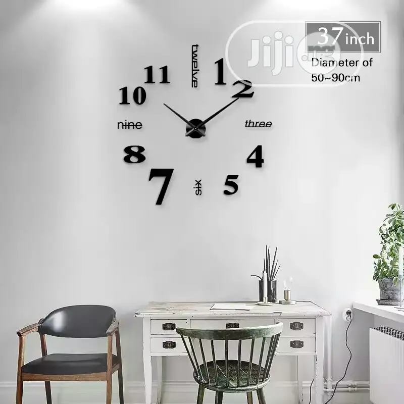 Large Wall Clock 3D DIY