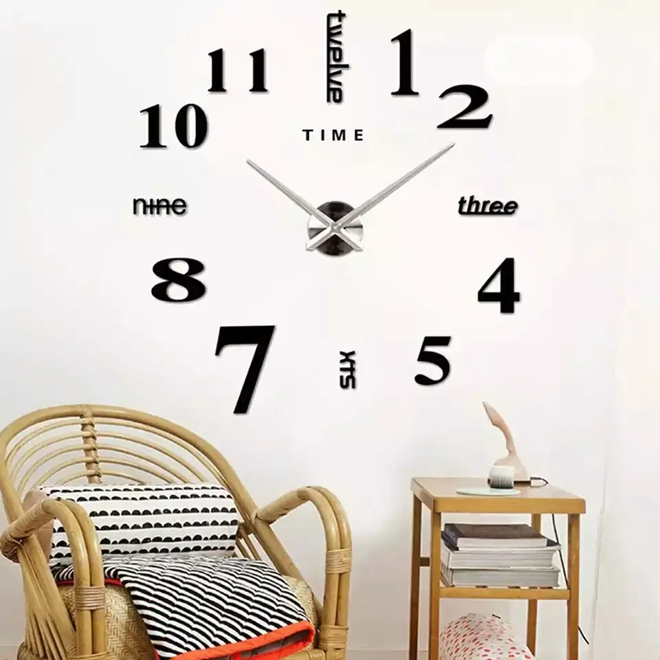 DIY Wall Clock 3D Mirror Clock