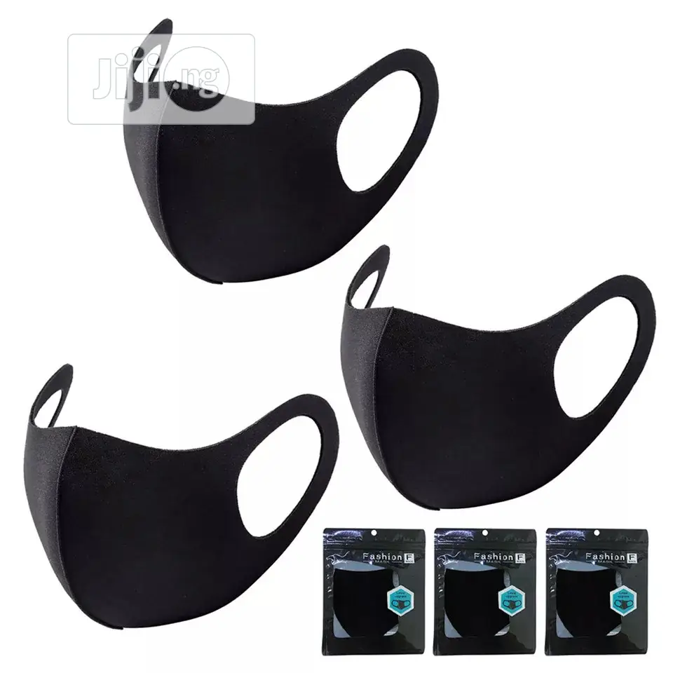 500pcs Black Washable Cotton Face Mask Nose Mask