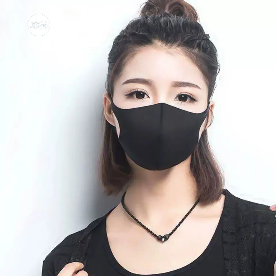 500pcs Black Washable Cotton Face Mask Nose Mask