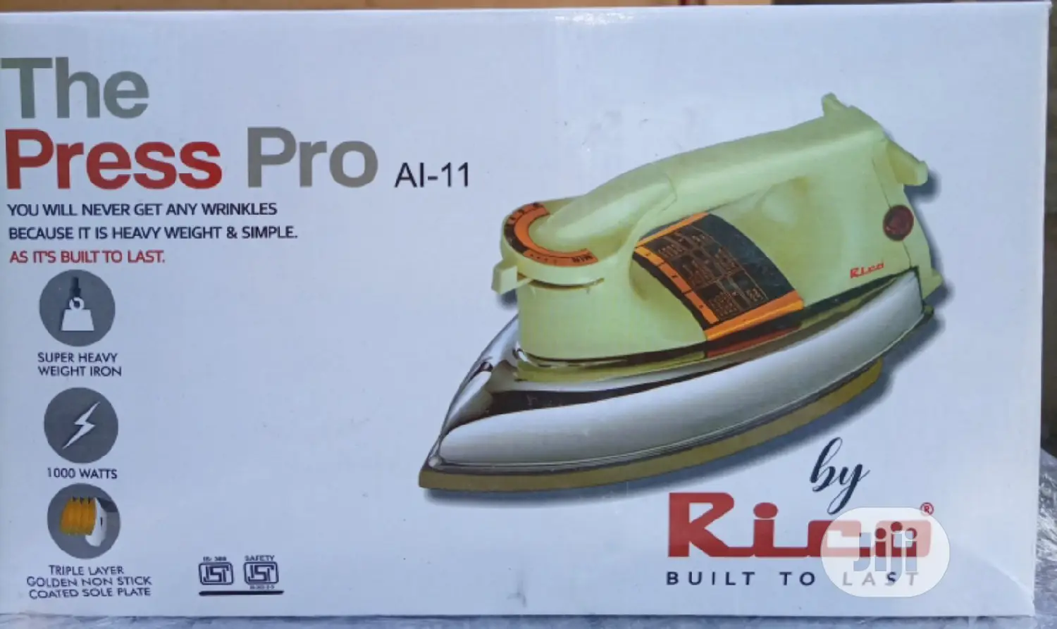 Heavy Duty Rico Dry Iron 1000watts