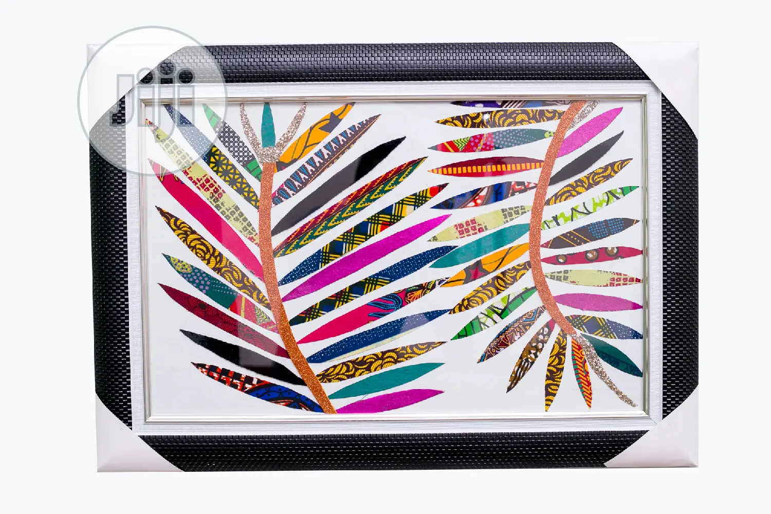Ankara White Background Wall Frame
