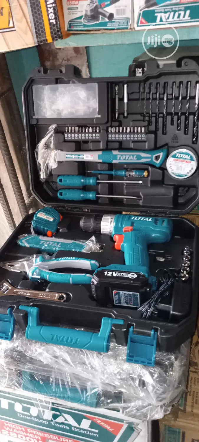 Total Tools Set With Cordless Drill