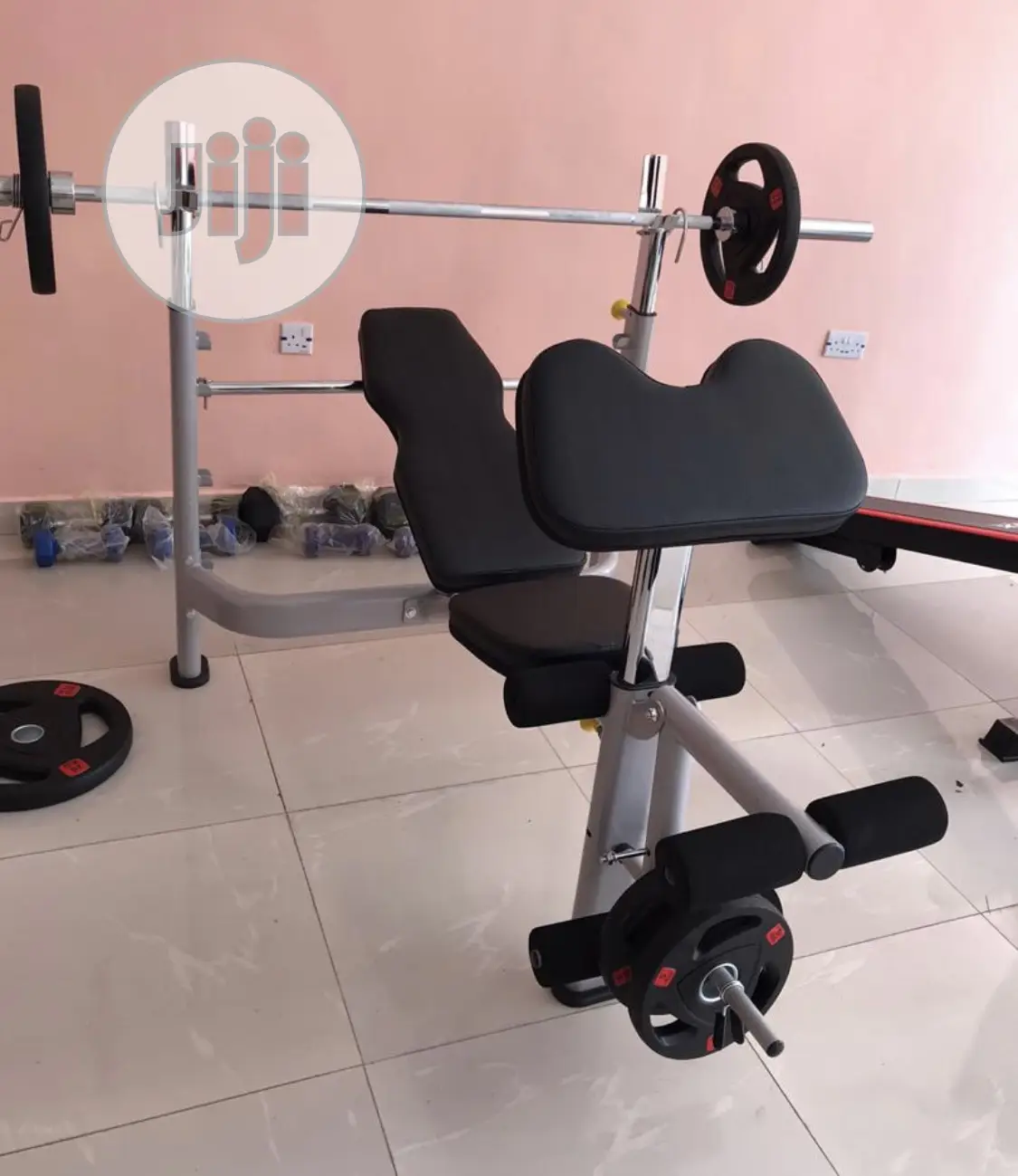 Commercial Weight Lifting Bench Without Weights And Bar