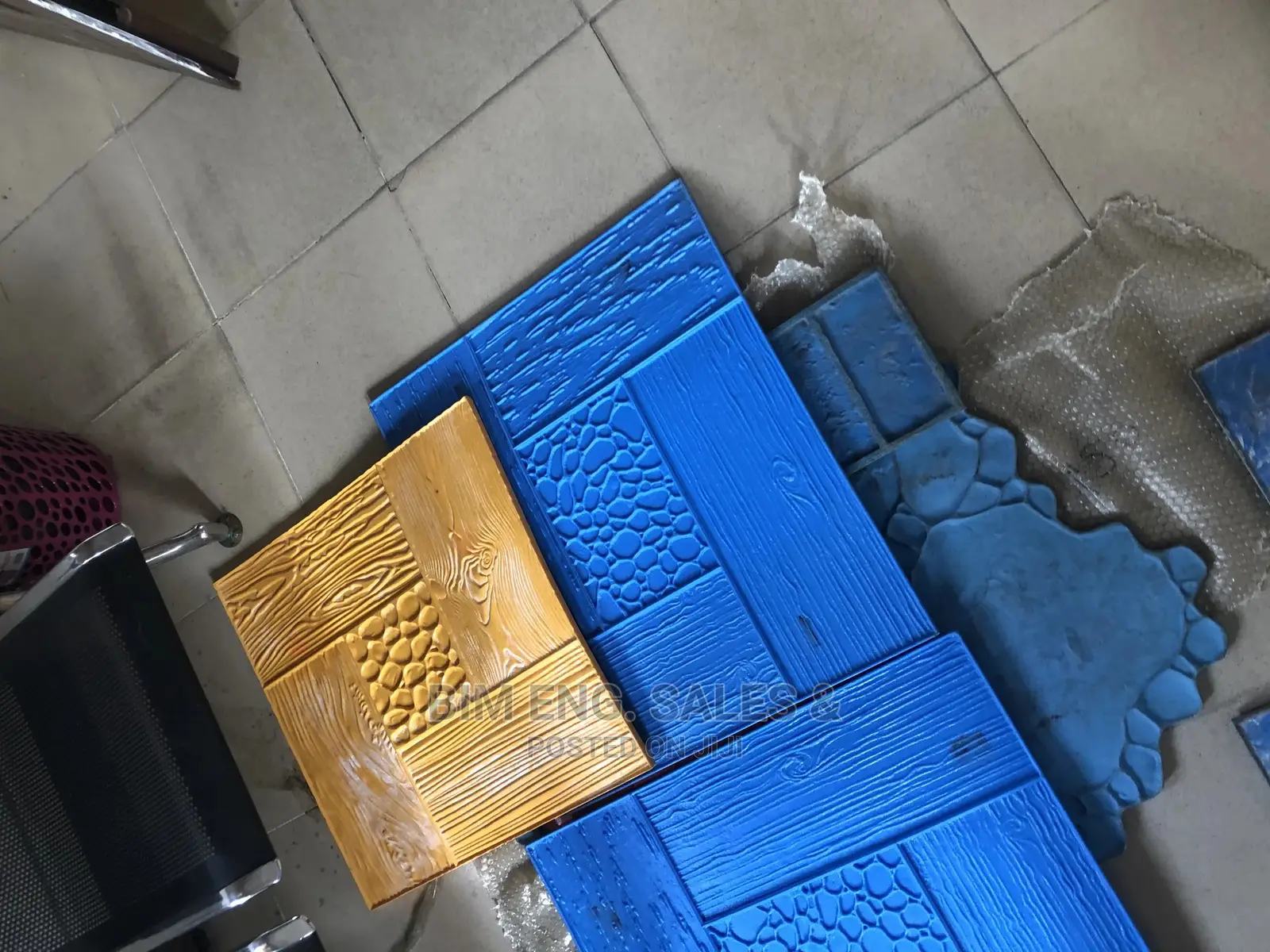 Concrete Stamped Floor Polish Mold Wooden Frame Concrete