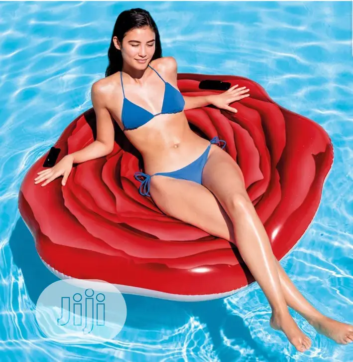 Intex Red Rose Island Inflatable Ride-on Pool Float