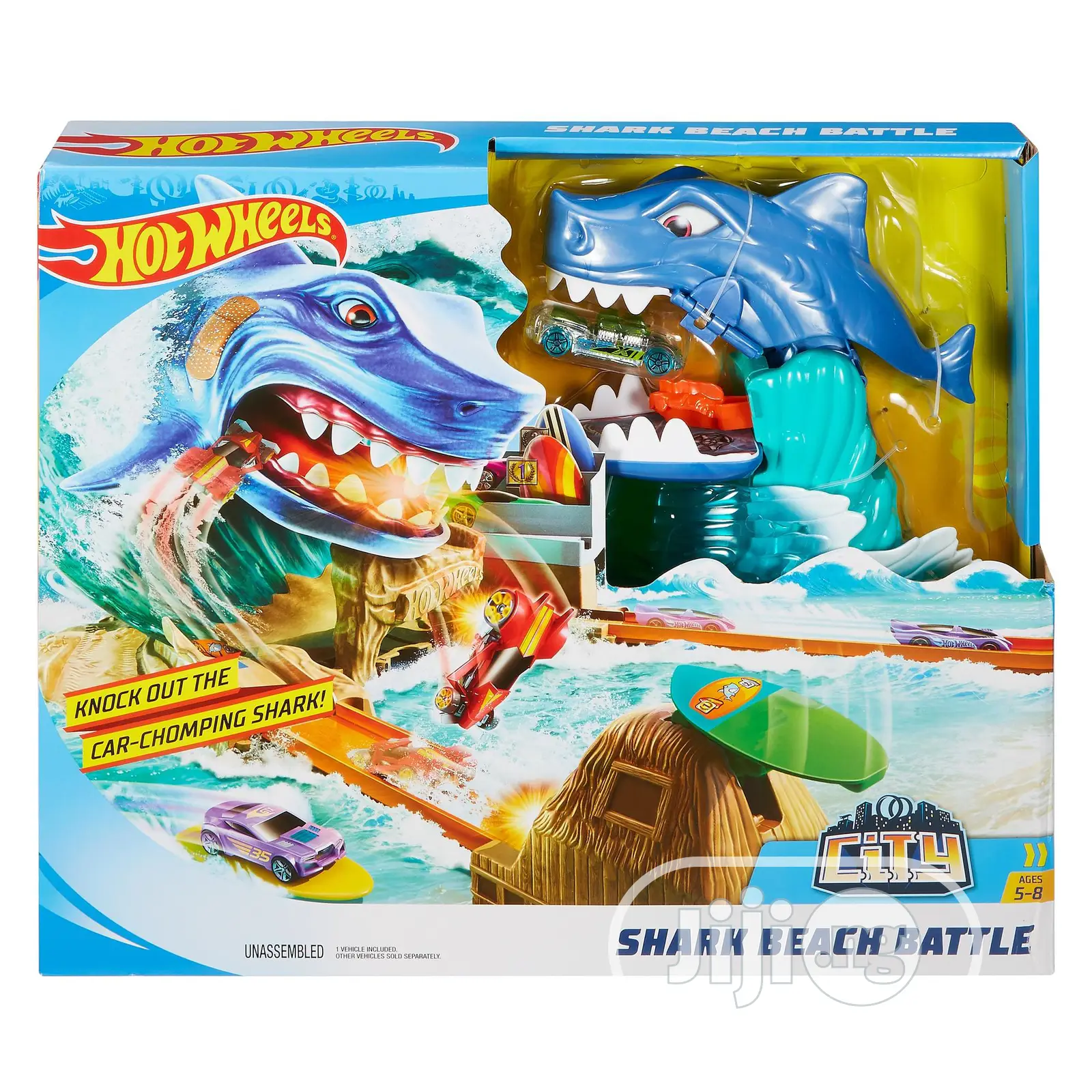 Hot Wheels Shark Beach Battle Play Set