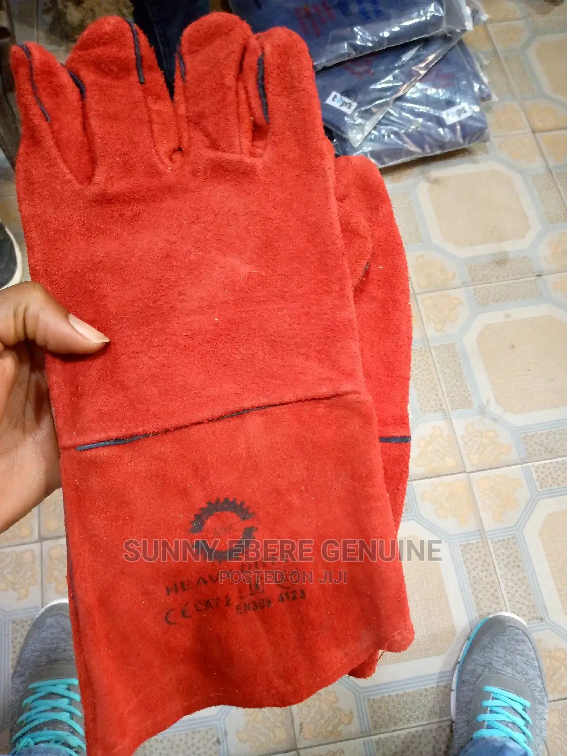 Welding Leather Hand Glove Red - Safety Custodian