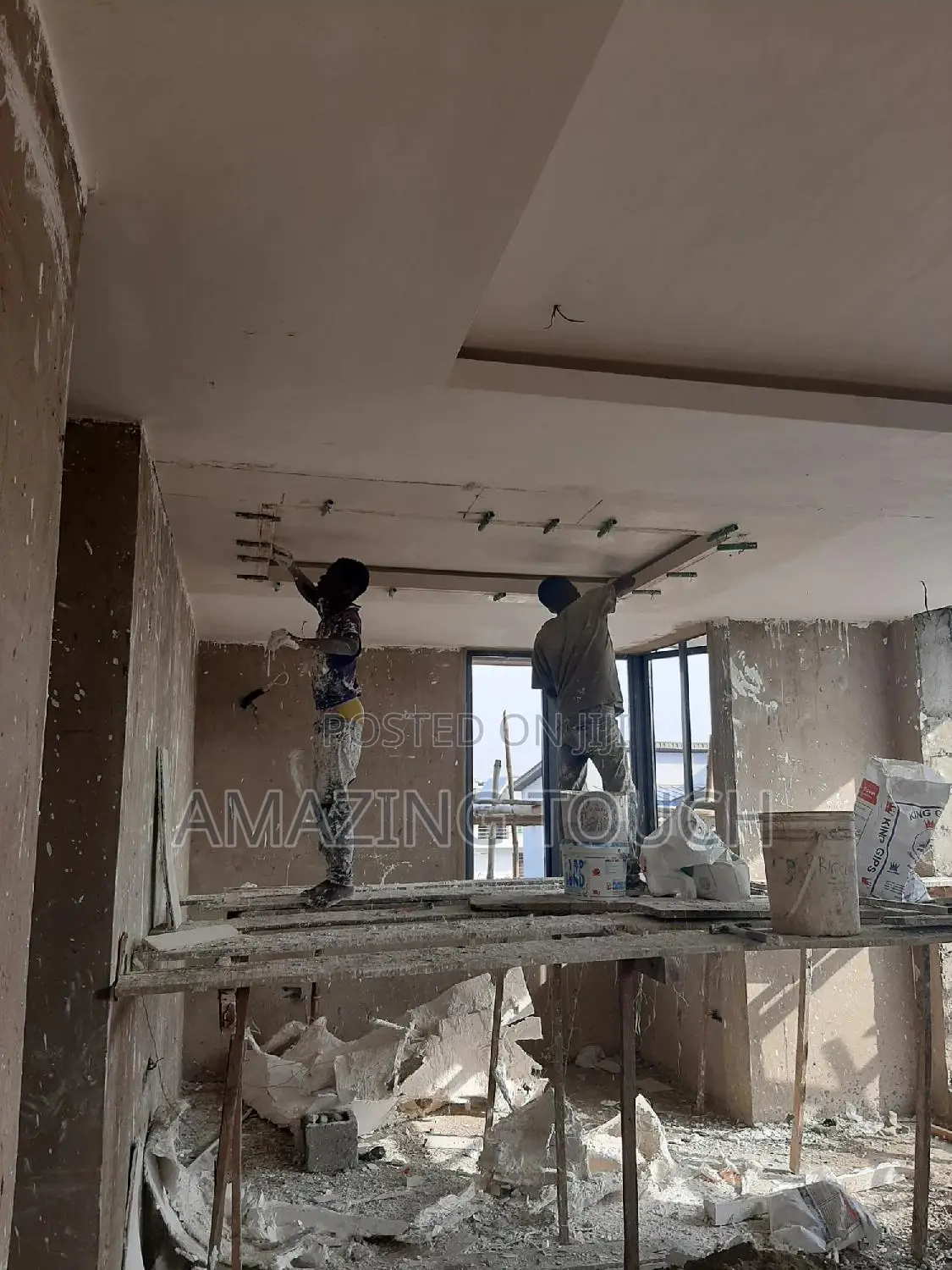 Pop Celling, Screeding And Painting