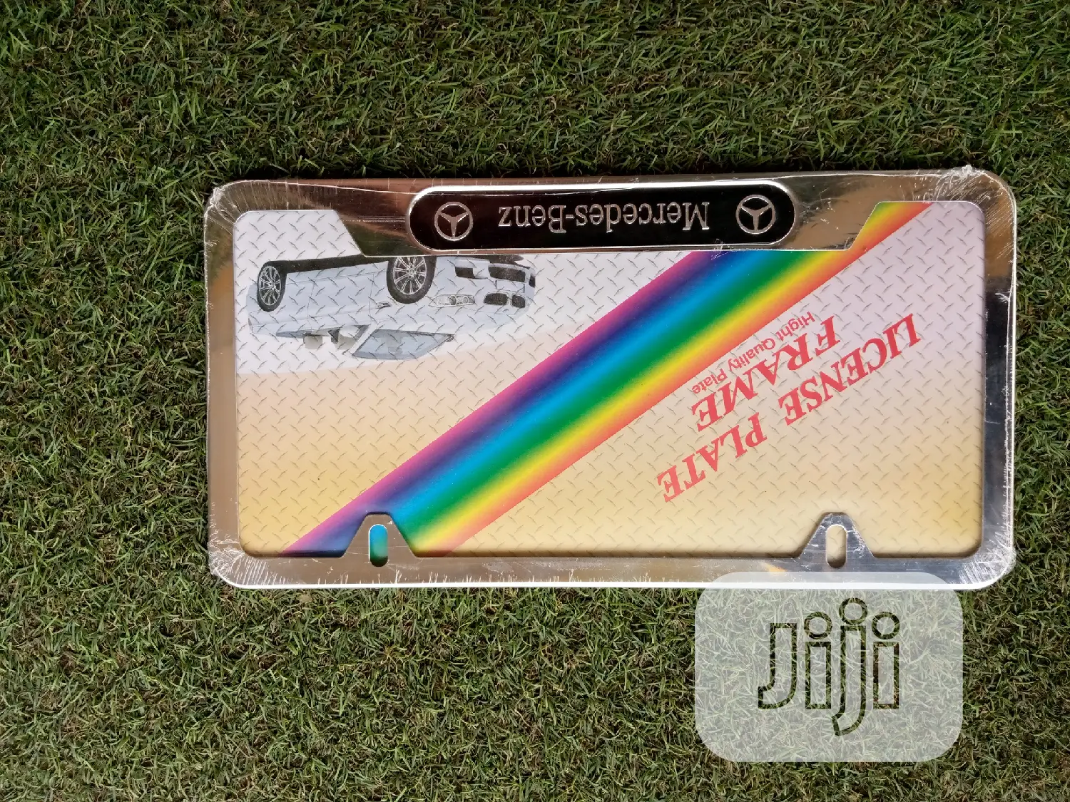 White Stainless Mercedes-Benz Cove Plate Frame Cover