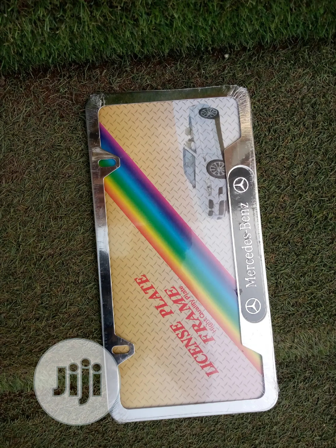 White Stainless Mercedes-Benz Cove Plate Frame Cover