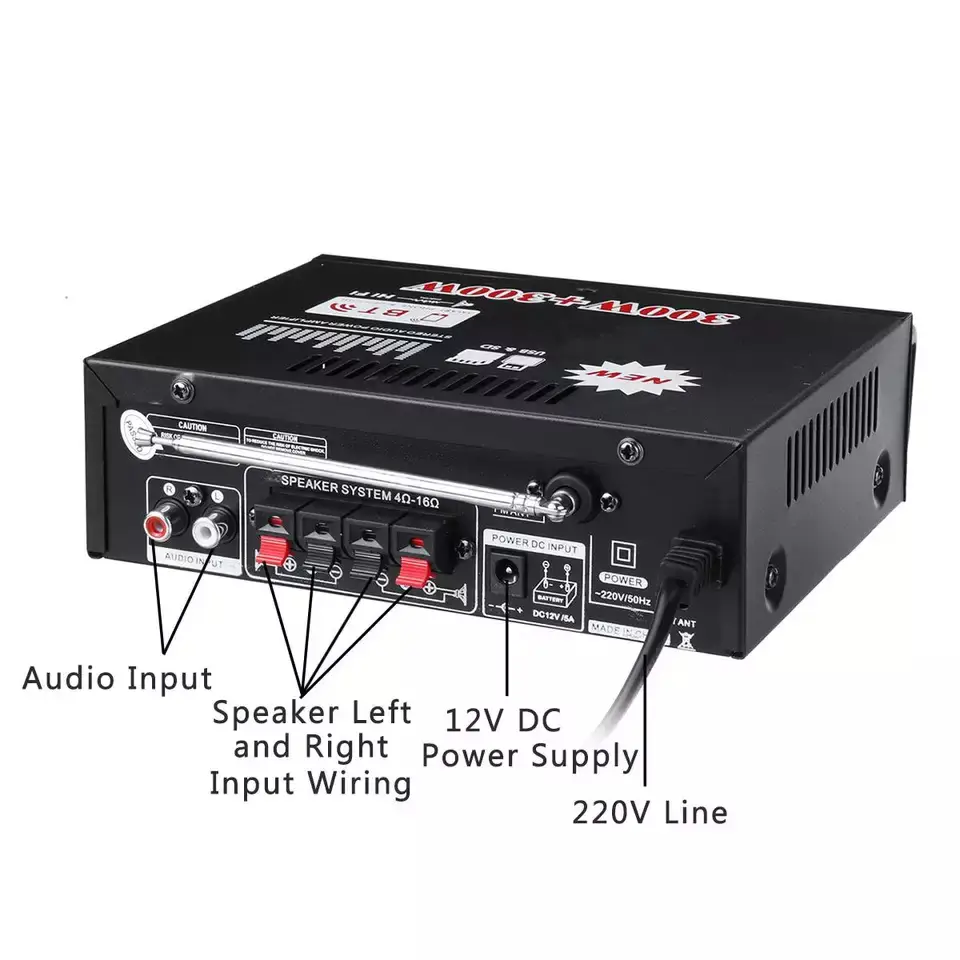 600w Portable Amplifier For Car,Home,Office,Restaurant Etc