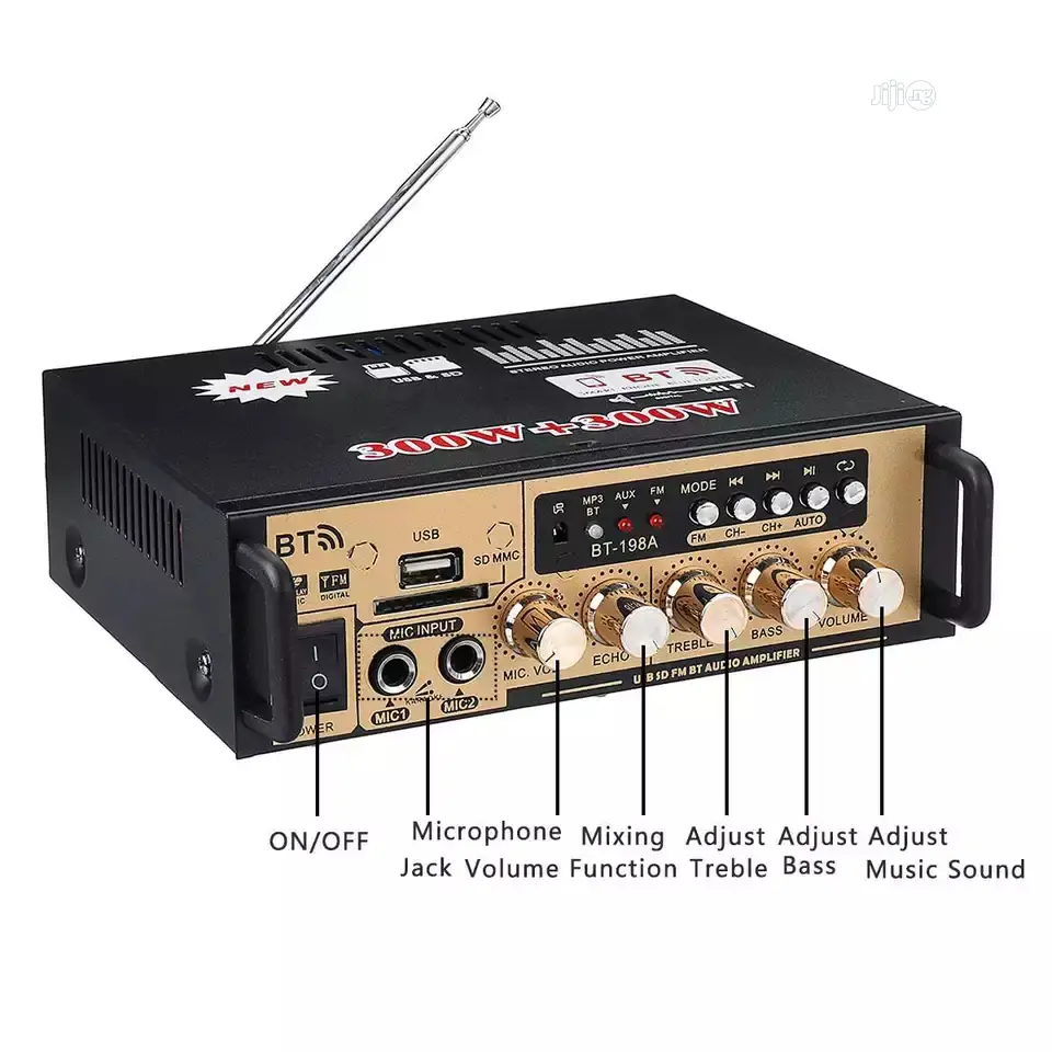 600w Portable Amplifier For Car,Home,Office,Restaurant Etc