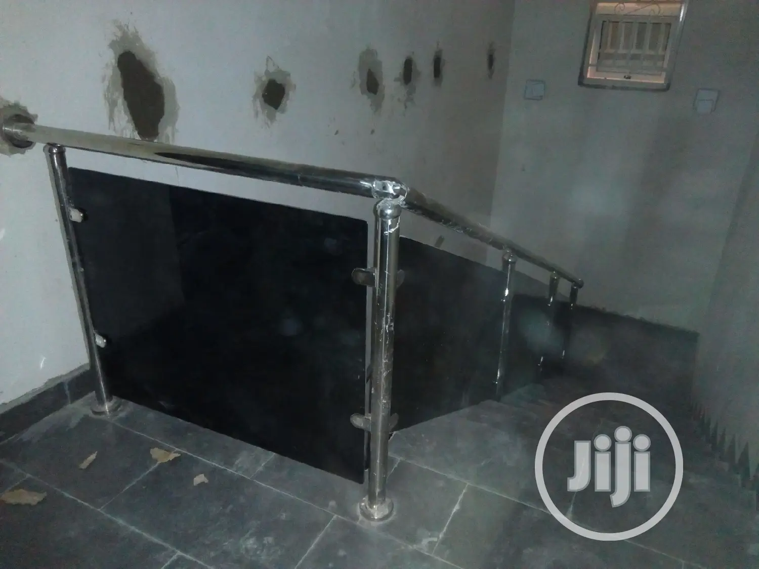 Stainless Steel Handrail Darkened Glass