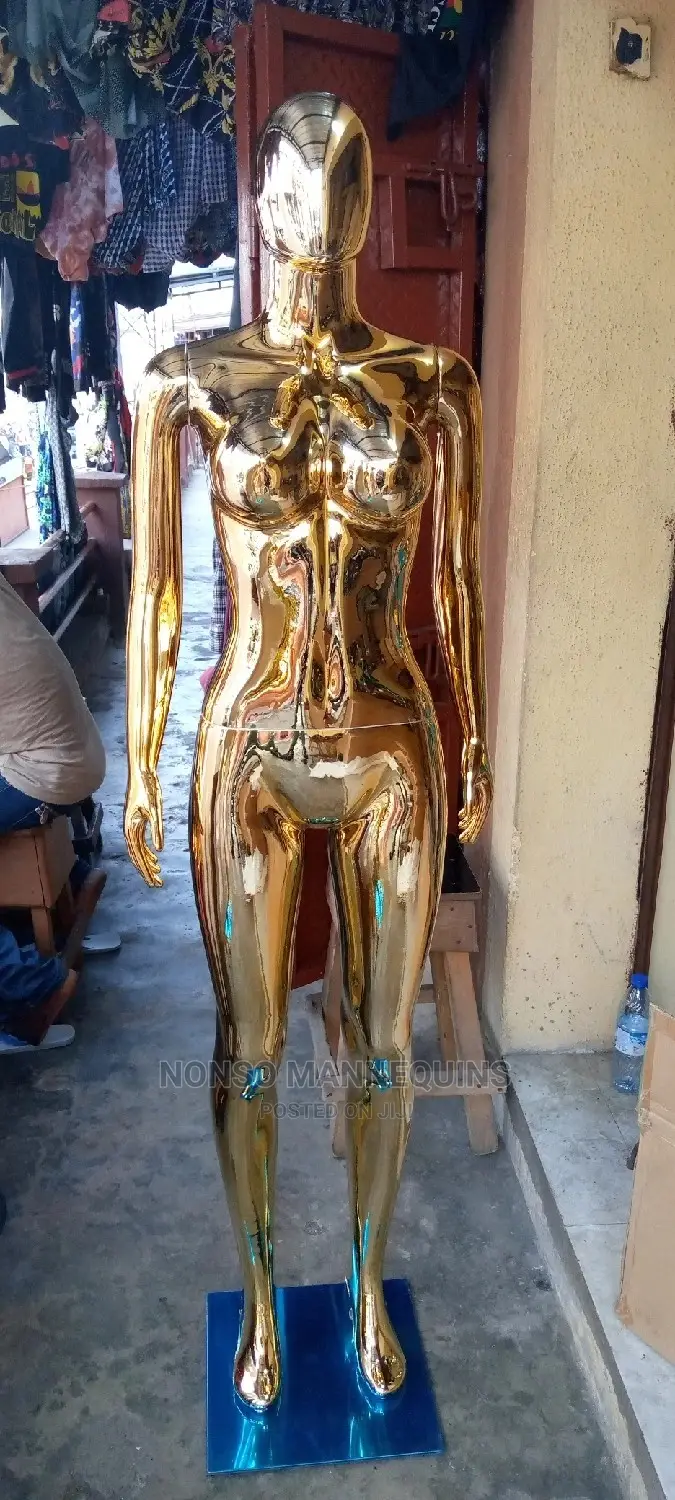 Size 10 Big Breast Gold Chrome Display MANNEQUINS