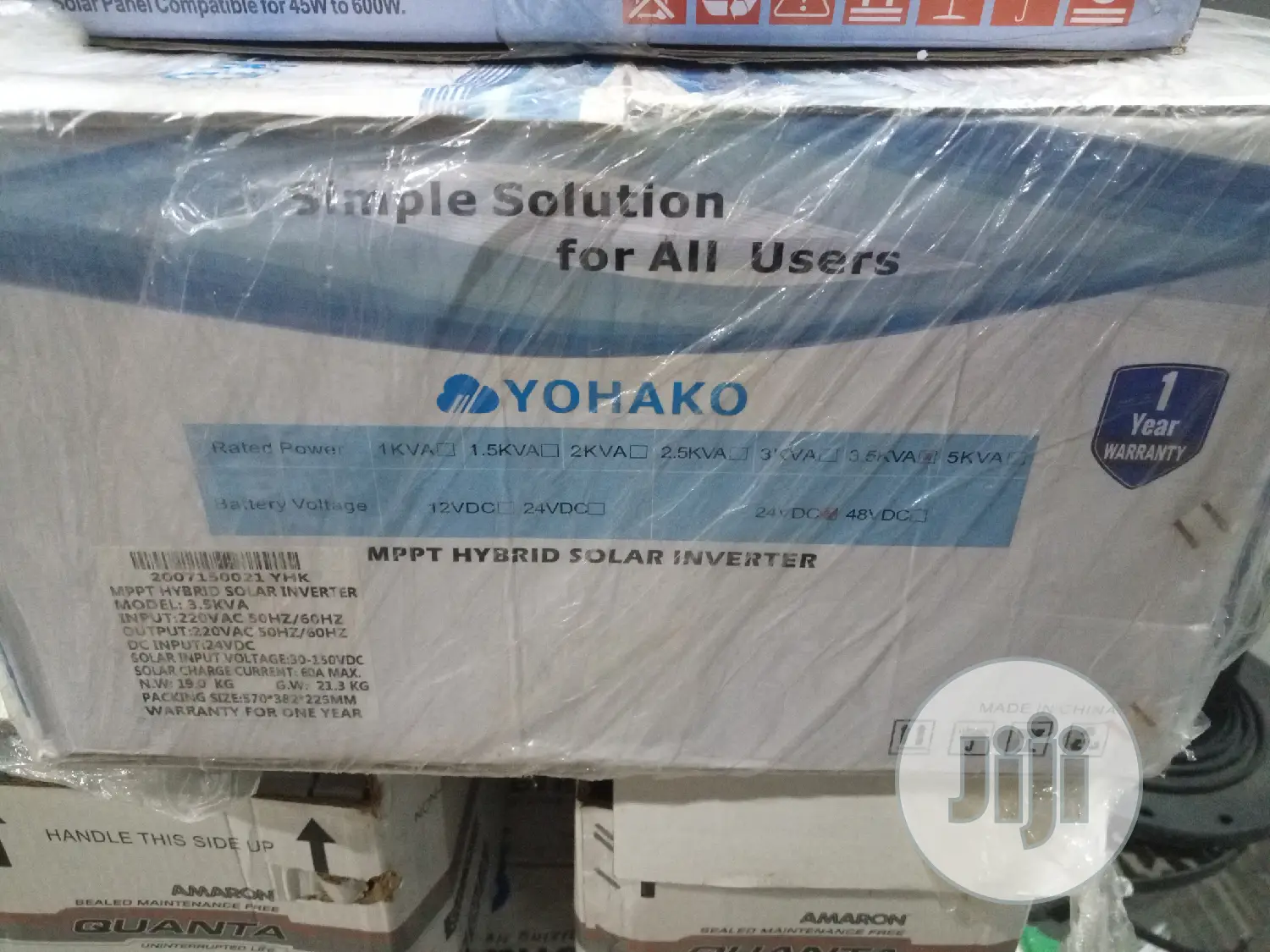 3.5kva 24V Yohako Hybrid Inverter With 60A Mppt Charger