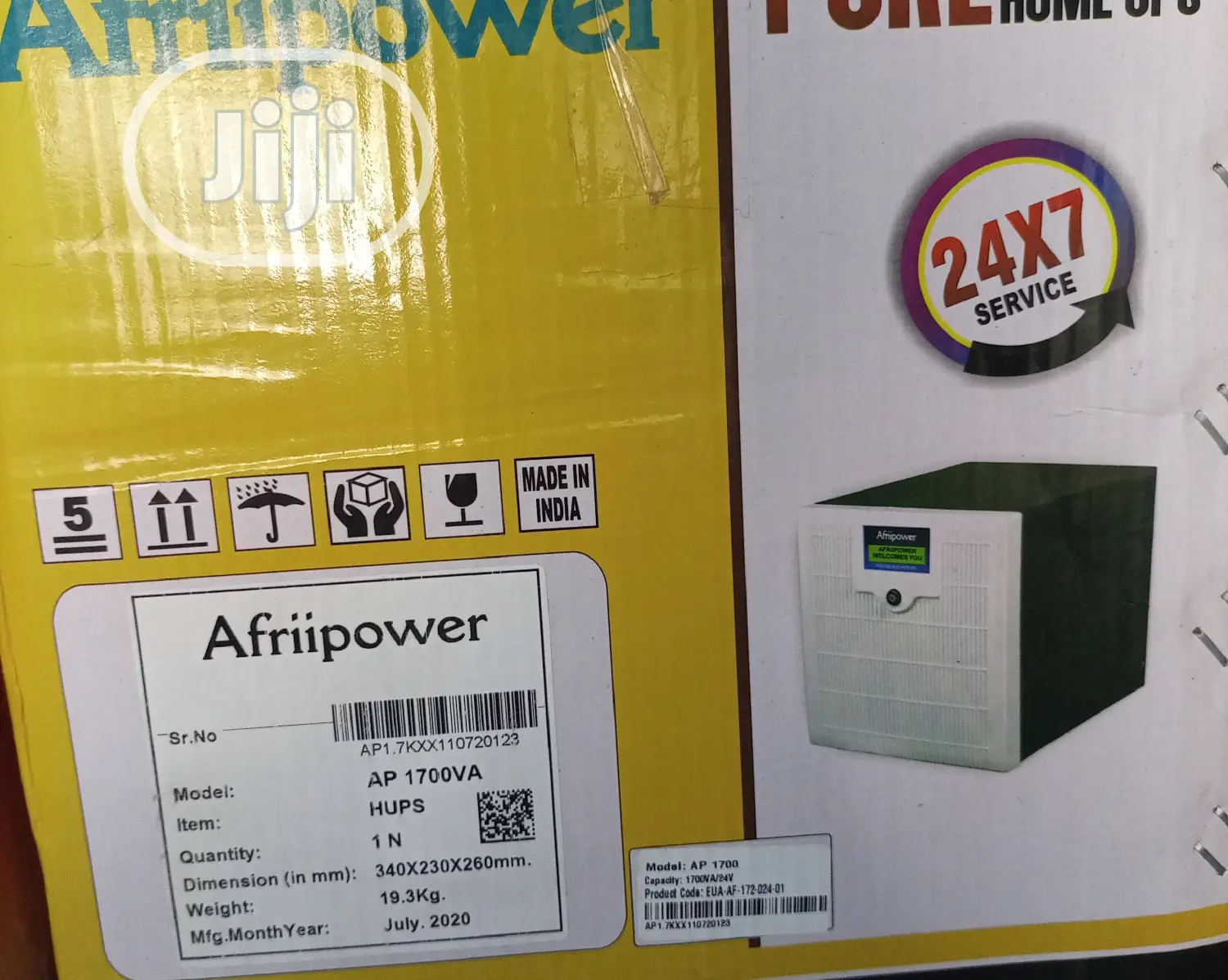 Affriipower Inverter 1.7kva 24v DC