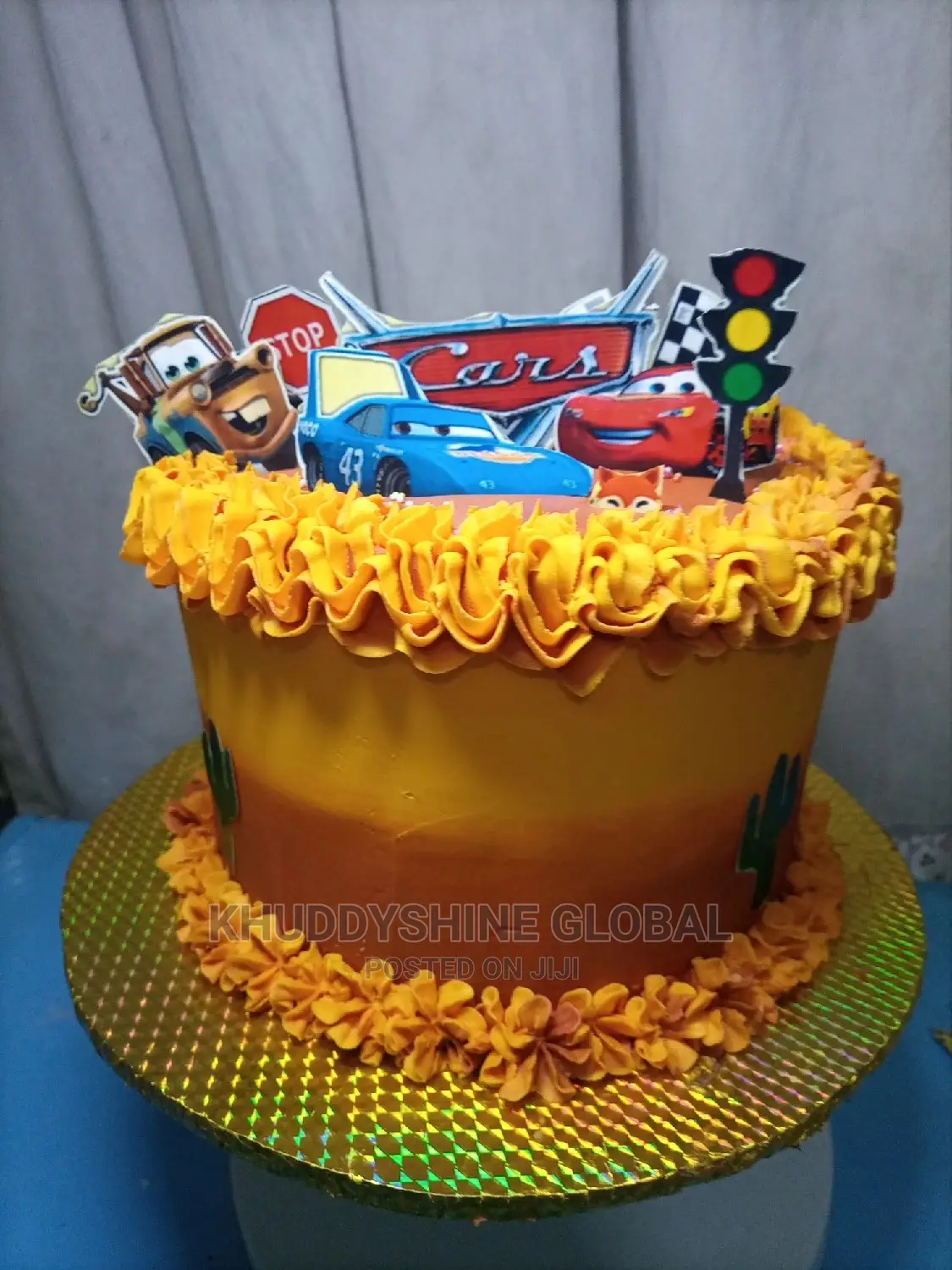 Cars Race Boys Kiddies Character Birthday Cake
