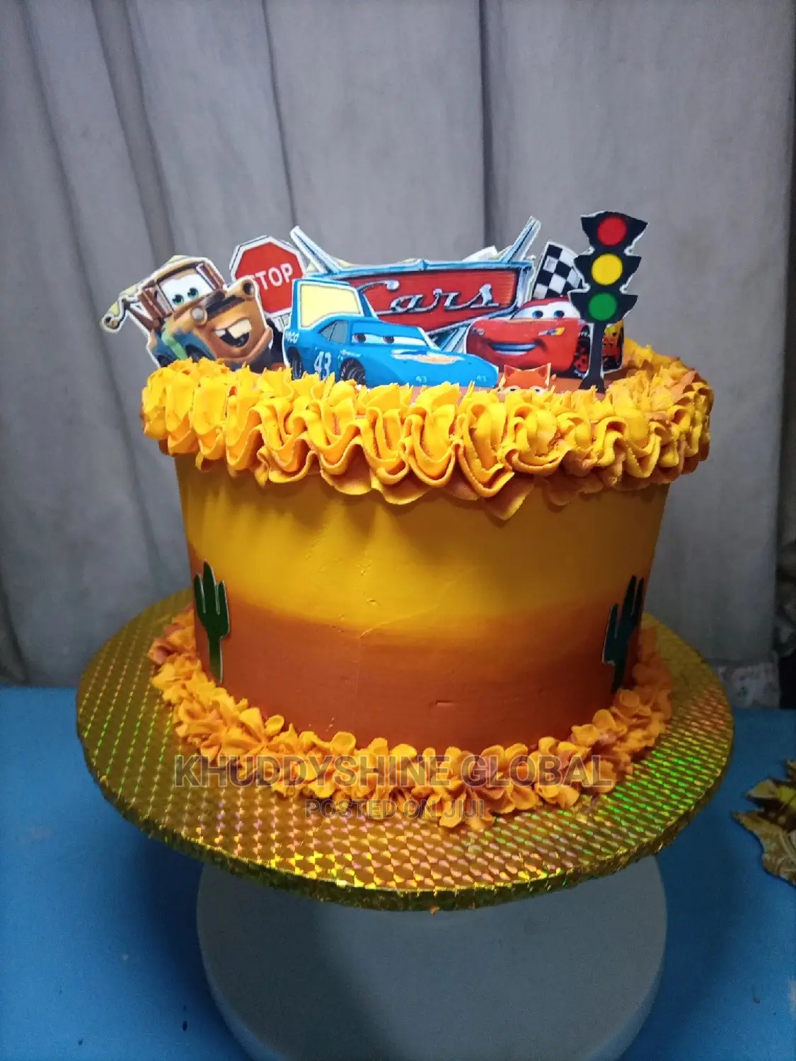 Cars Race Boys Kiddies Character Birthday Cake