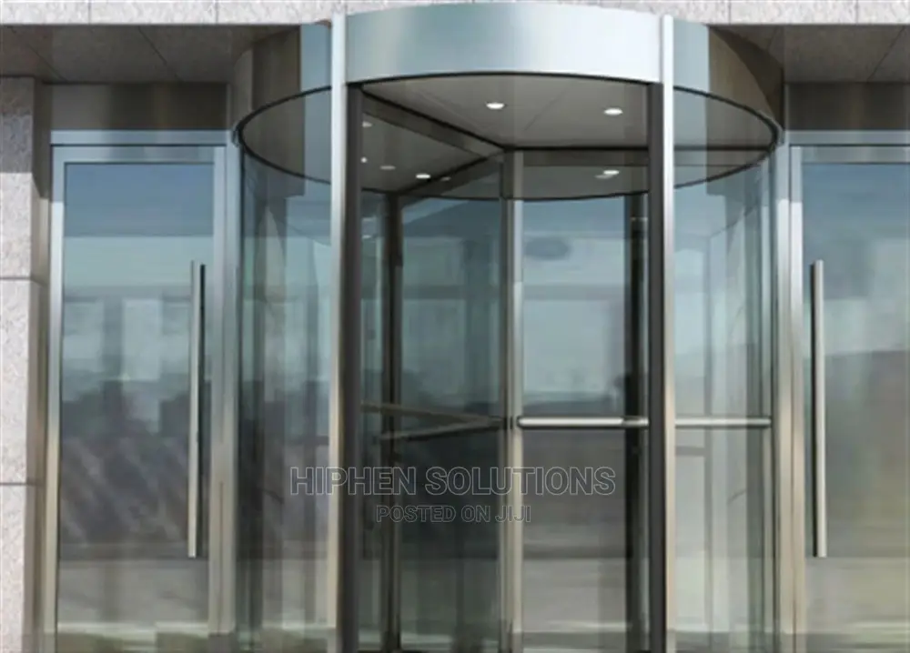 Commercial Door Sensor Glass Revolving Door Hotel Mechanism