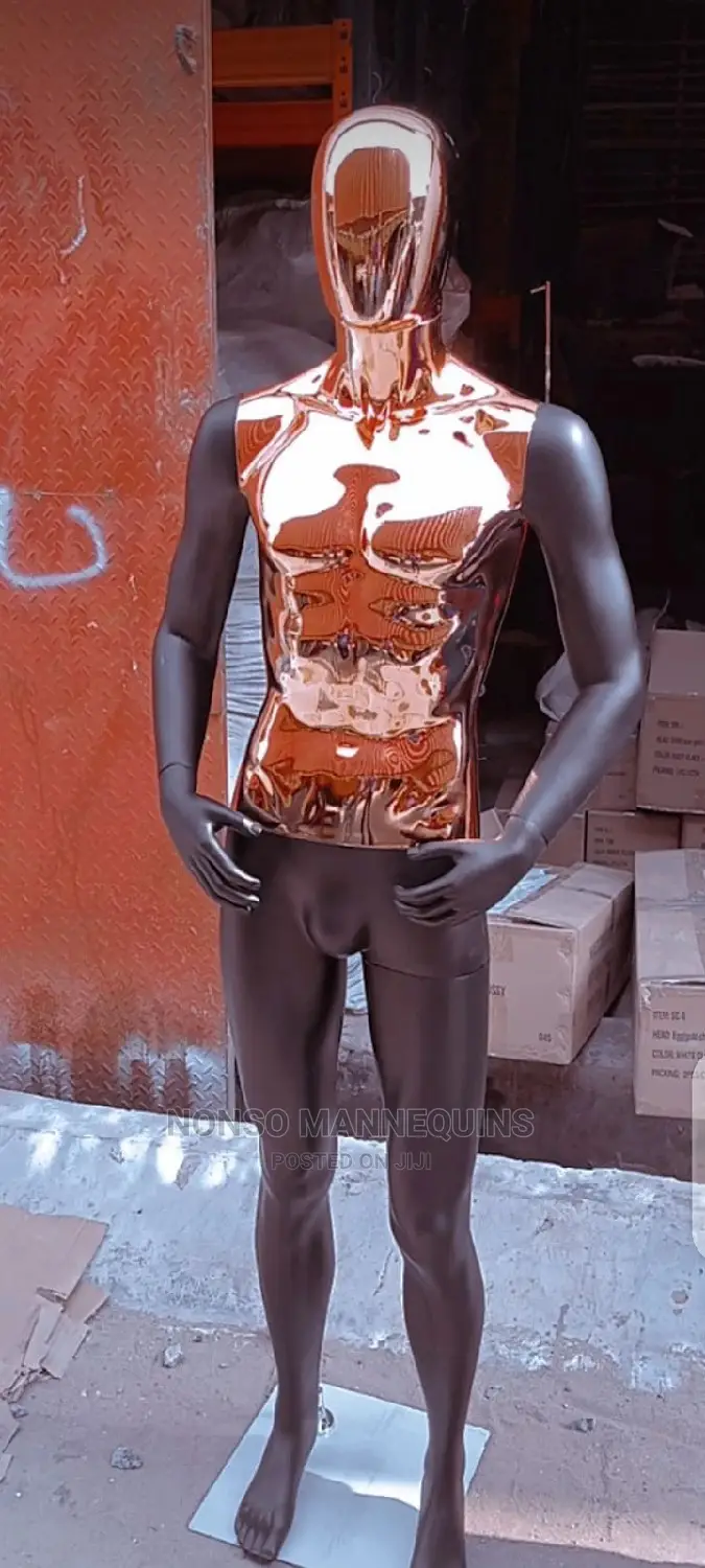 Rose Gold and Black Male Full Body Mannequins
