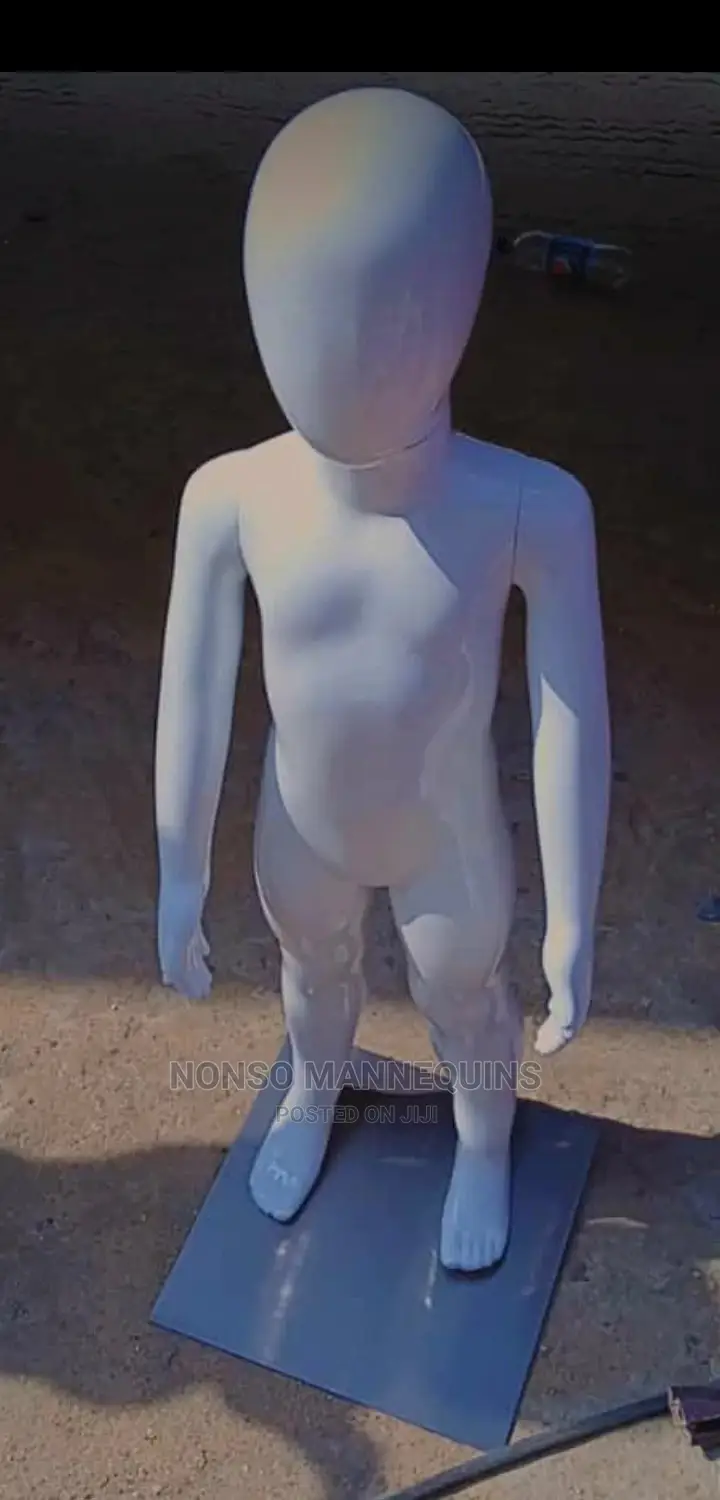 Small Kid Glossy White Unisex Mannequin