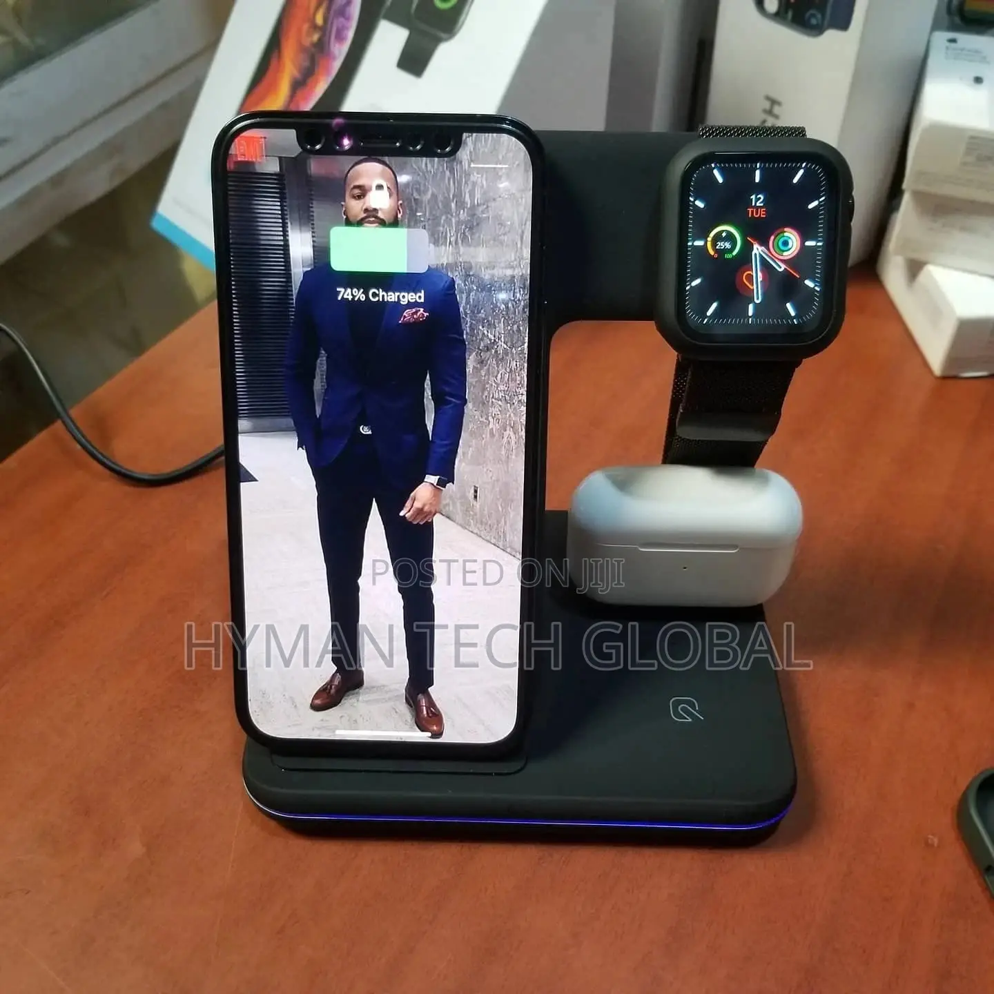 Wireless Charger, 3 in 1 Certified Fast Charging Station