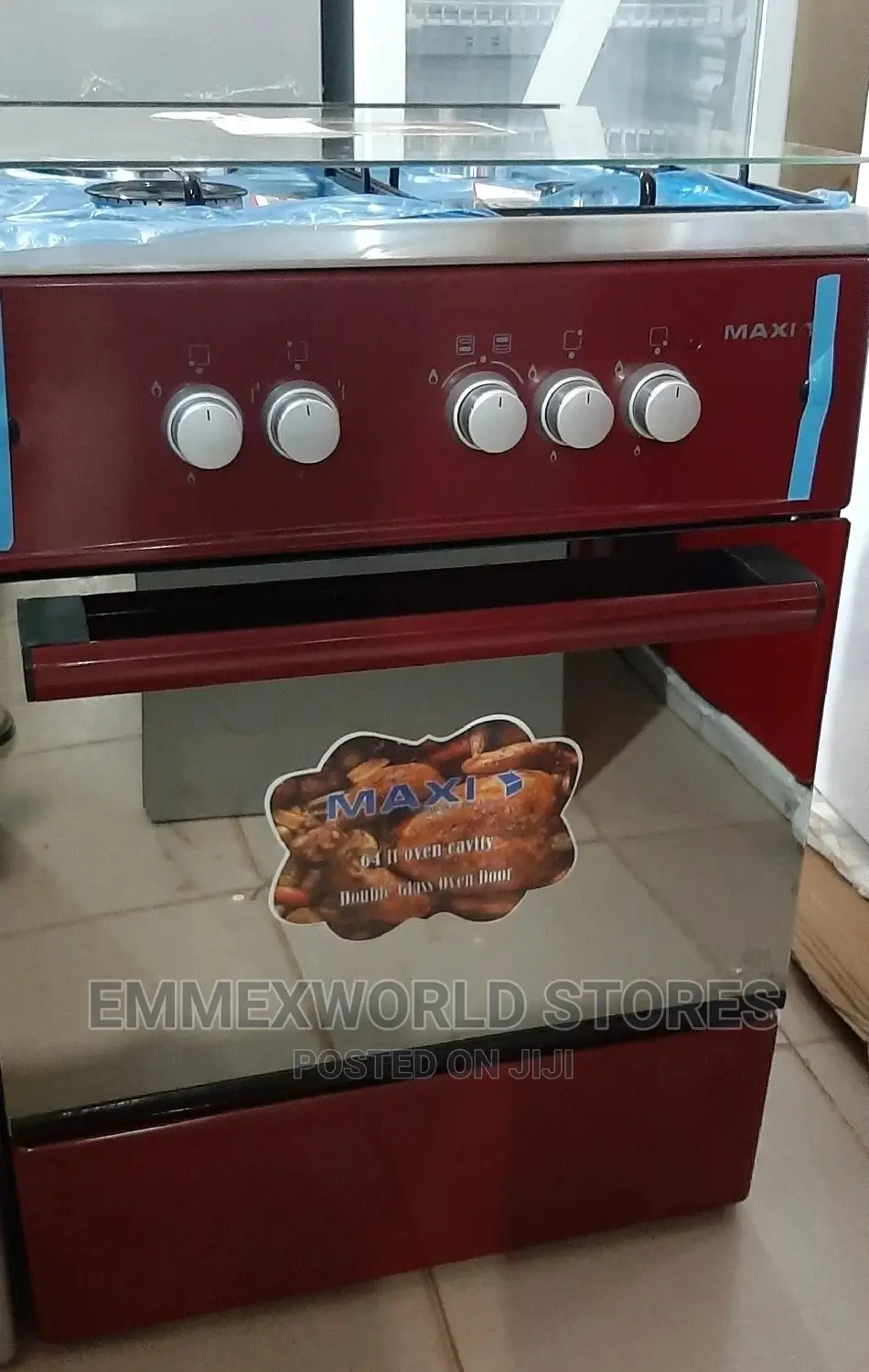 Maxi Standing Cooker 60*60(Red Inox)