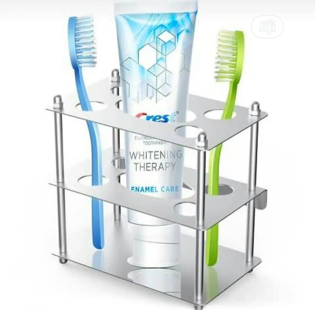 Toothbrush and Toothpaste Holder (Stainless Steel)