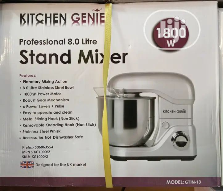 Kitchen Genie 8.0L Professional Stand Cake Mixer