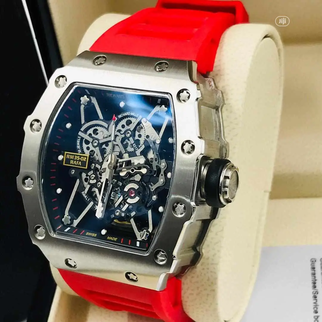 Richard Milles Men's Rubber Wrist Watch - Red